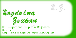 magdolna zsupan business card